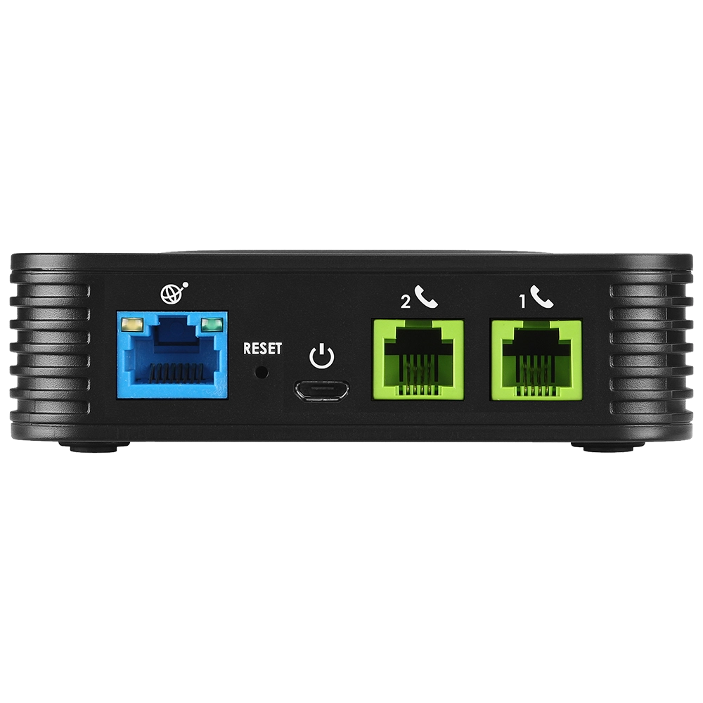 Nalotel HT802 VoIP device back view.
