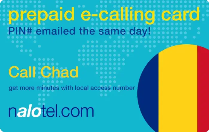 Nalotel Chad calling card for affordable international calls from USA and Canada