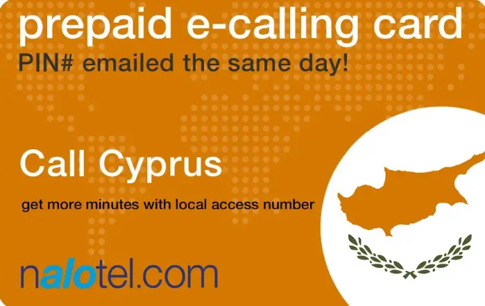 Nalotel Cyprus calling card for affordable international calls from USA and Canada